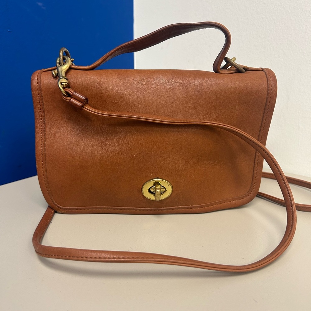 Coach Tan Leather Crossbody Bag